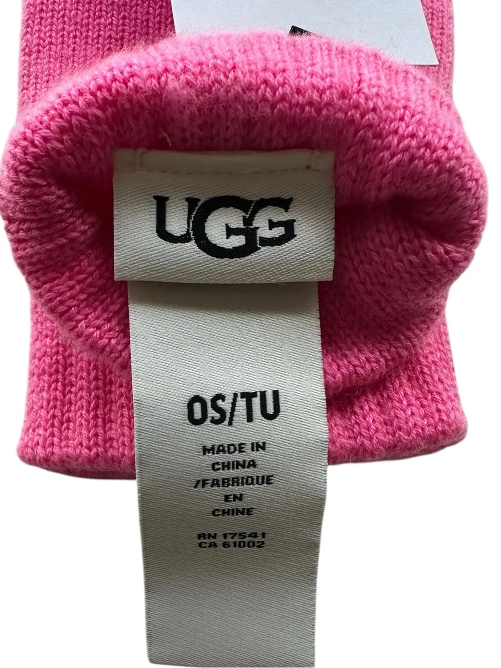 NWT UGG Women’s Pink Knit Tech Touch Gloves Wool Blend One Size